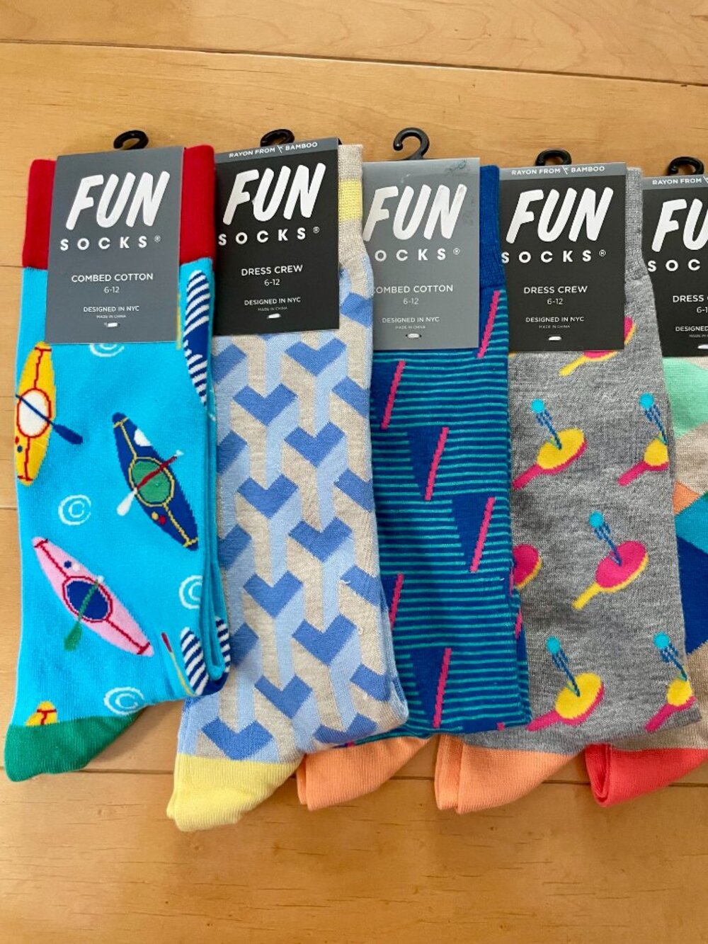 FUN Socks (6) pairs Novelty Nostalgic Dress Socks Mens 6-12 US 10-13 NEW - Picture 2 of 6